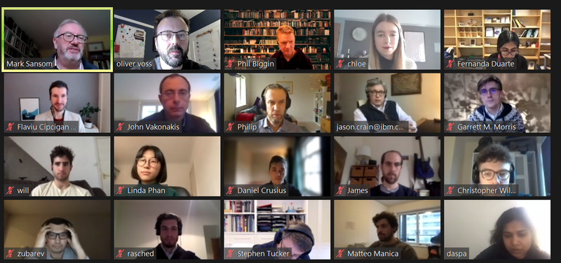 Picture of workshop attendees on a Zoom conference 